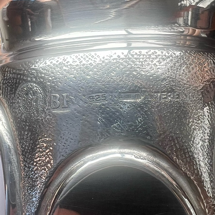Vintage Italian Brandimarte sterling silver modernist beaker