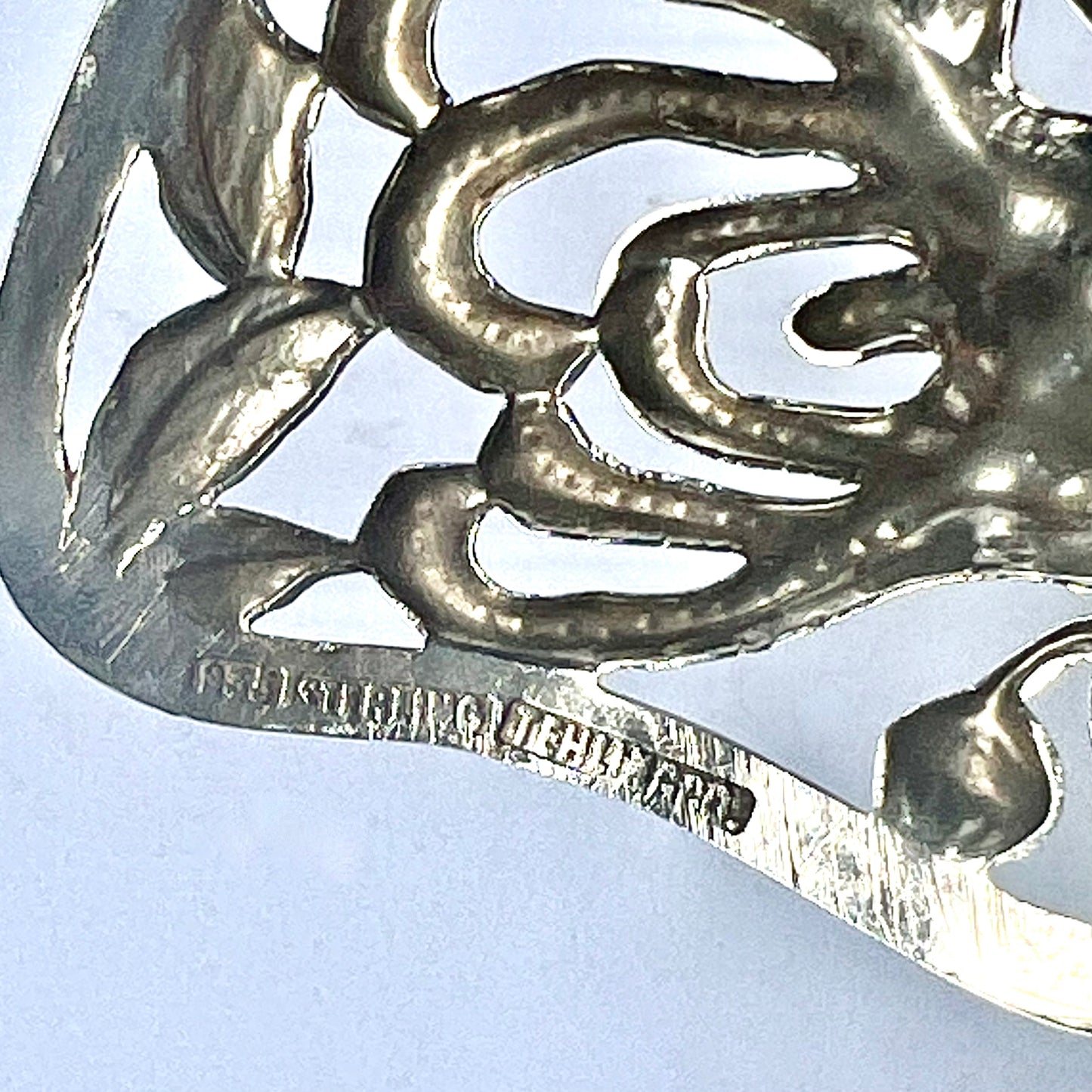 Antique Chinese export silver servers, marks for Teh Ling, a Peking silversmith circa 1895 to 1900