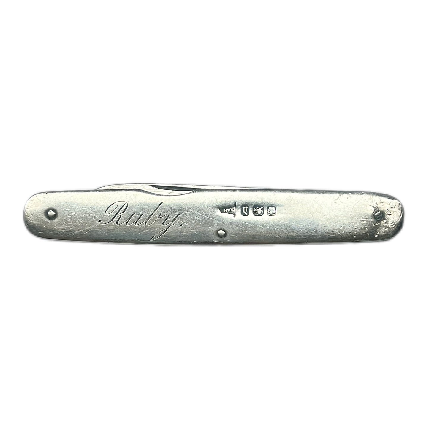 Late Victorian Walker & Hall sterling silver pen knife