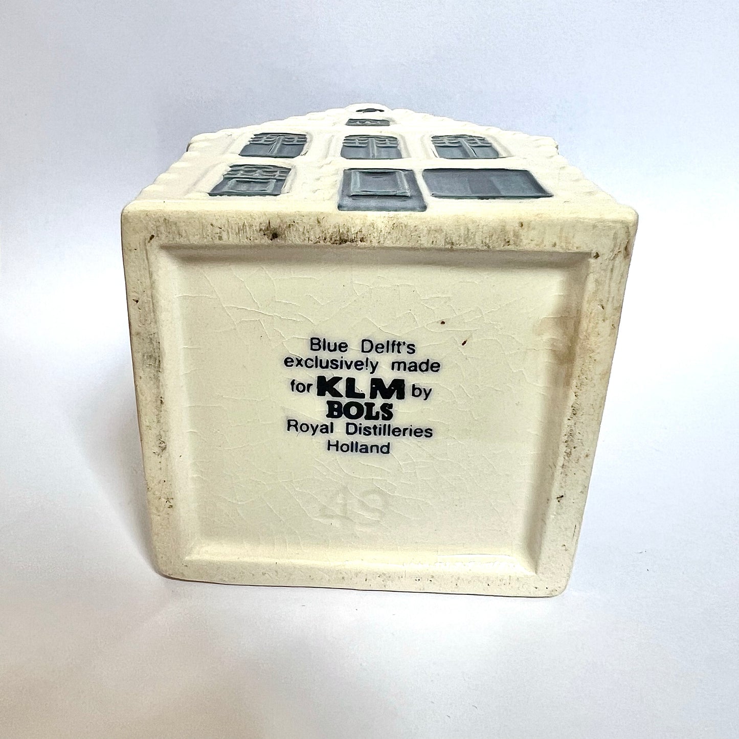 Vintage KLM Delft miniature House 49 novelty decanter