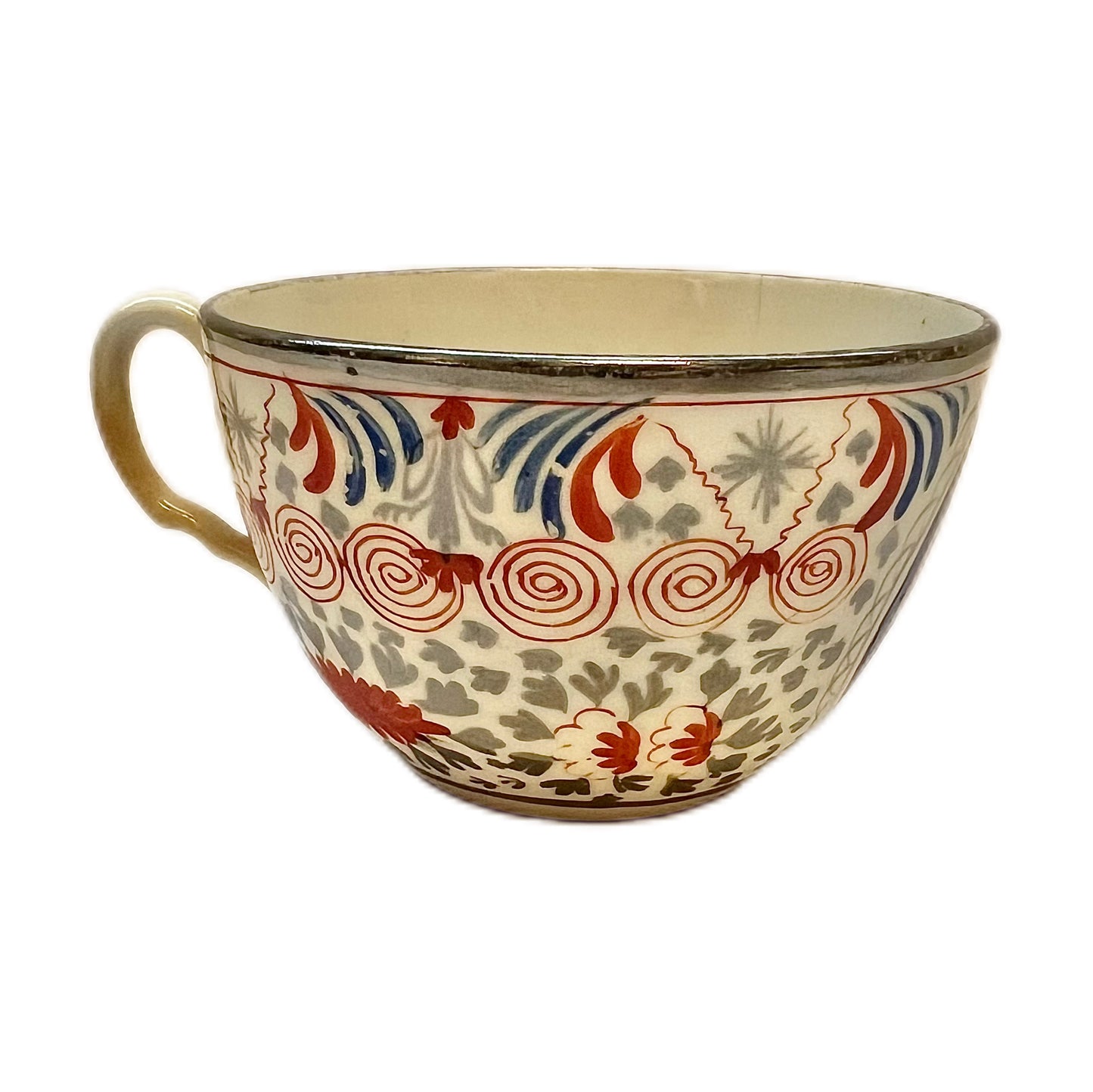 Rare Minton silver lustre Crazy Cow or Bengal Tiger teacup