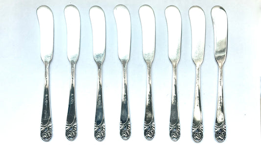 Se vende individualmente - Hermoso cuchillo de mantequilla vintage de plata esterlina, Spring Glory de International Silver