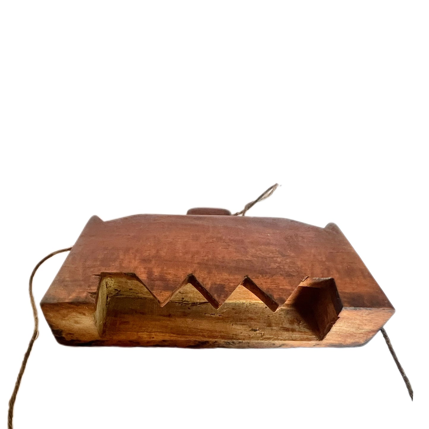 Antique traditional “Tongal” wooden tobacco or betel lime box, Sumba Island, Indonesia
