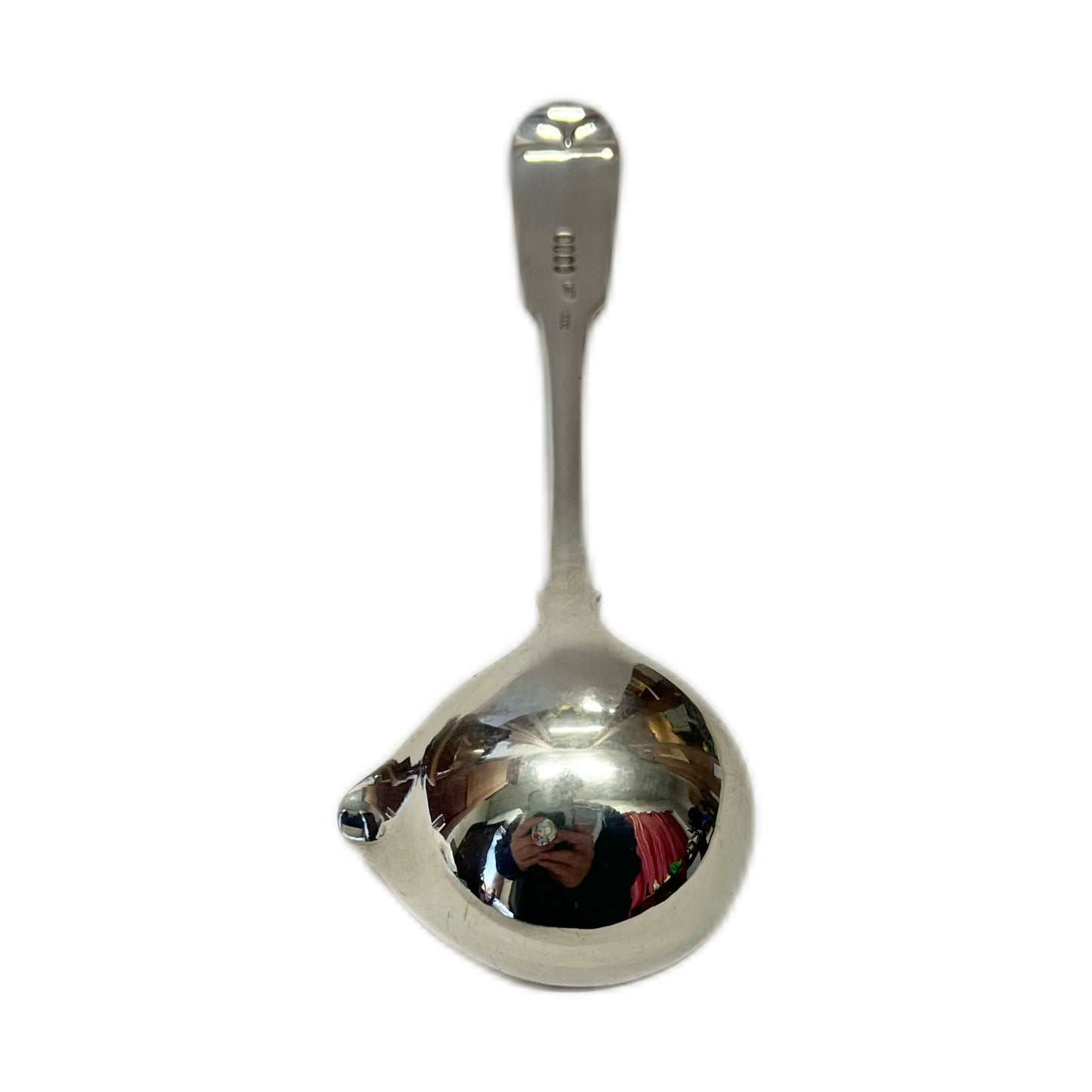 Antique Irish sterling silver sauce ladle. Dublin, 1823, Charles Marsh