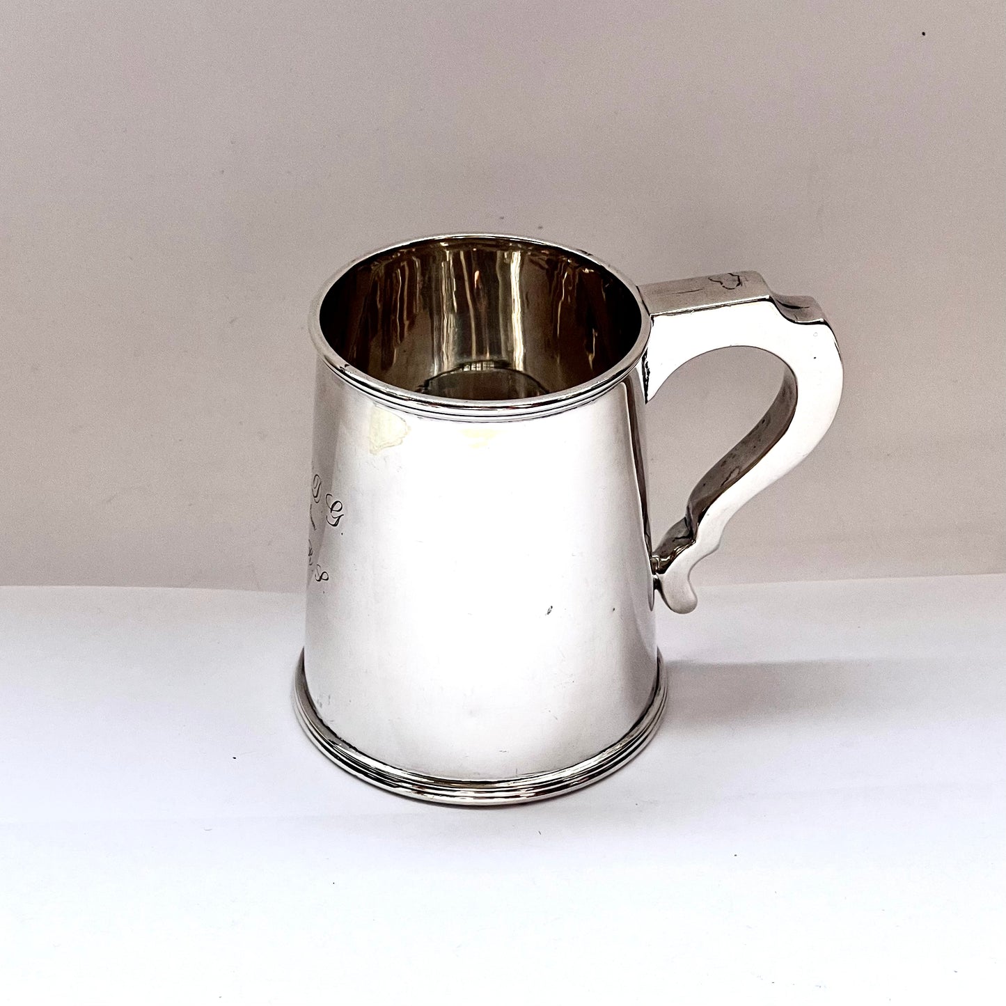 Antique George V sterling silver mug with marks for Birmingham 1922, William Neale & Son Ltd