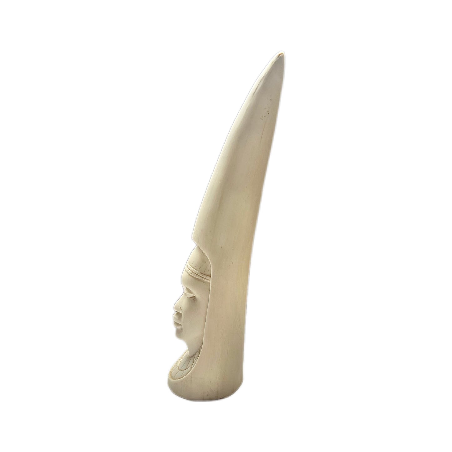 Vintage near antique carved African ivory tribal tusk