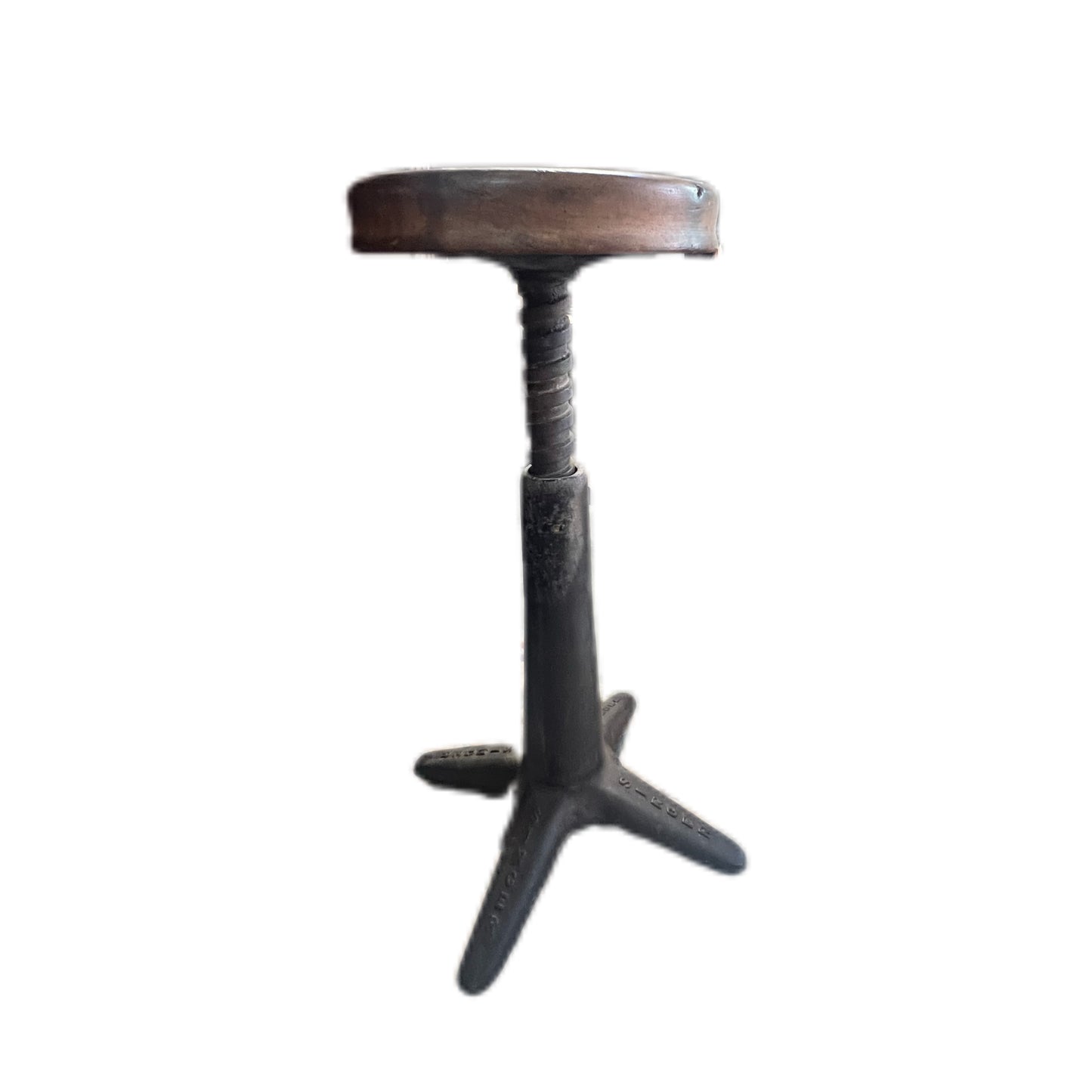 Antique original 1920s Singers industrial machinist’s stool.