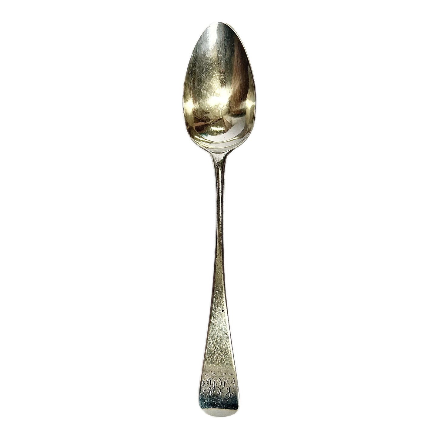 Antique George III sterling silver large table spoon, London 1791