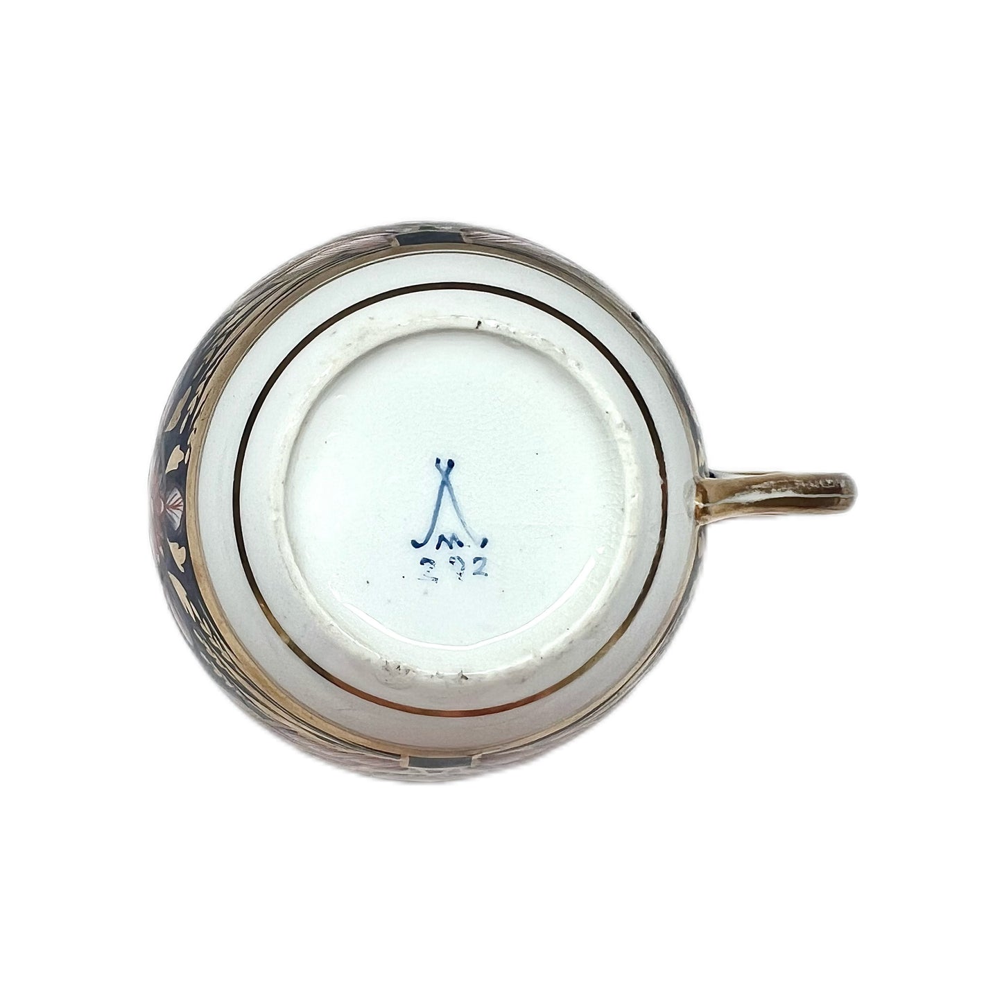 Regency period Minton hard paste porcelain Bute shaped teacup with ringhandle