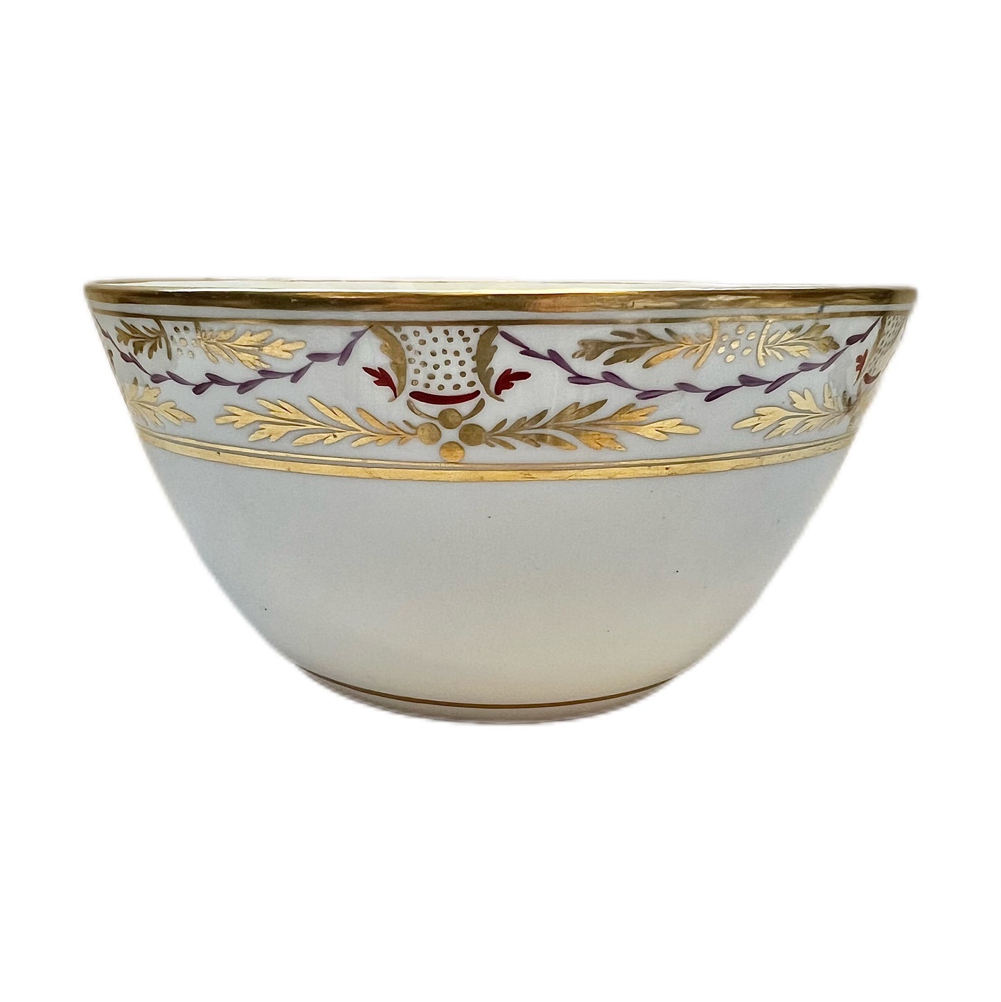 Early 19th century Minton serving bowl with gilt floral pattern circa 1805 to 1816.