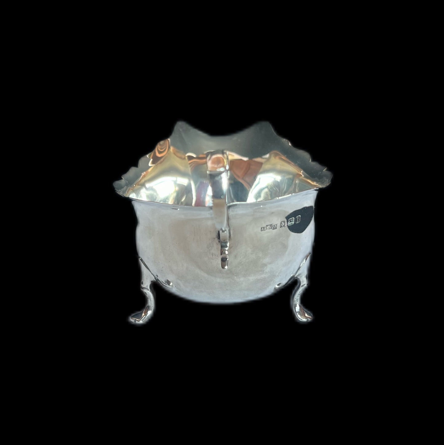 Antique Edward VII Asprey of London sterling silver sauce jug