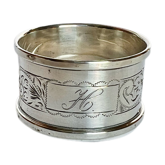 Vintage English QEII sterling silver napkin ring