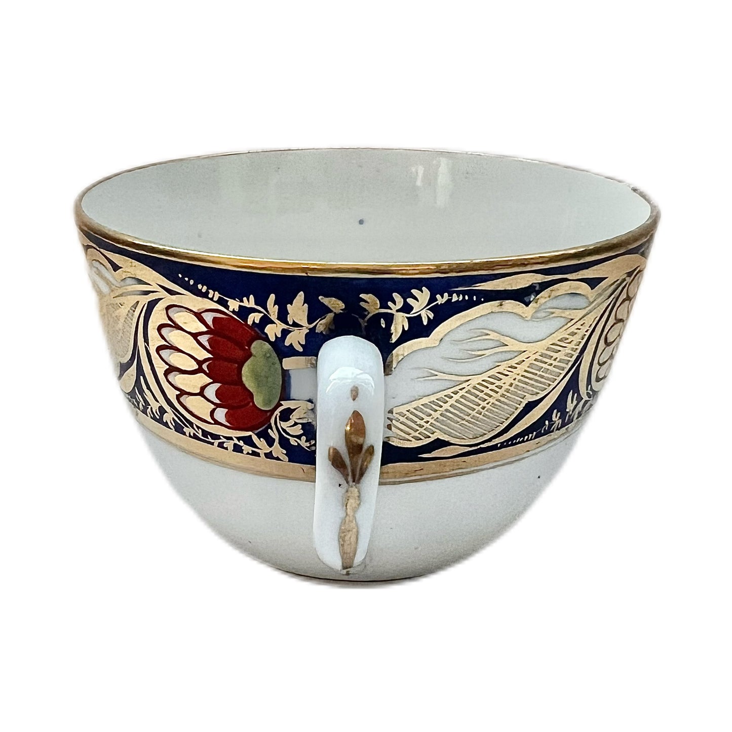 Beautiful Regency period Minton hard paste porcelain Bute shaped teacup w
