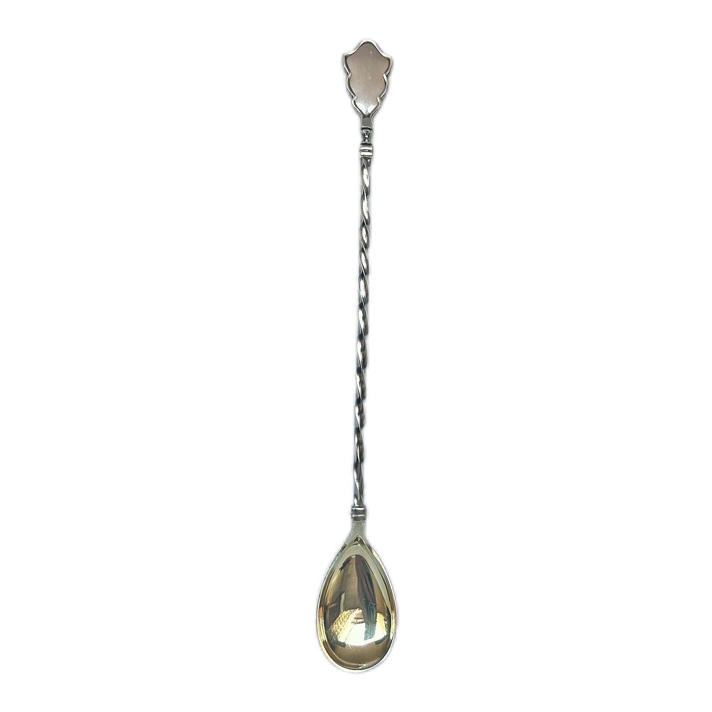 Vintage Finnish silver long-handled cocktail spoon