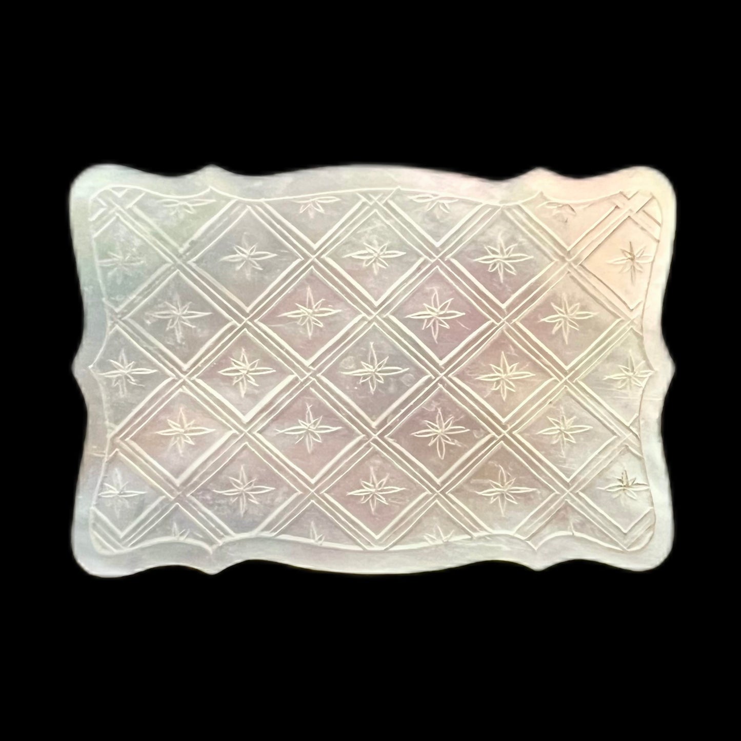Antique Regency period crested mother-of-pearl gaming counter or token