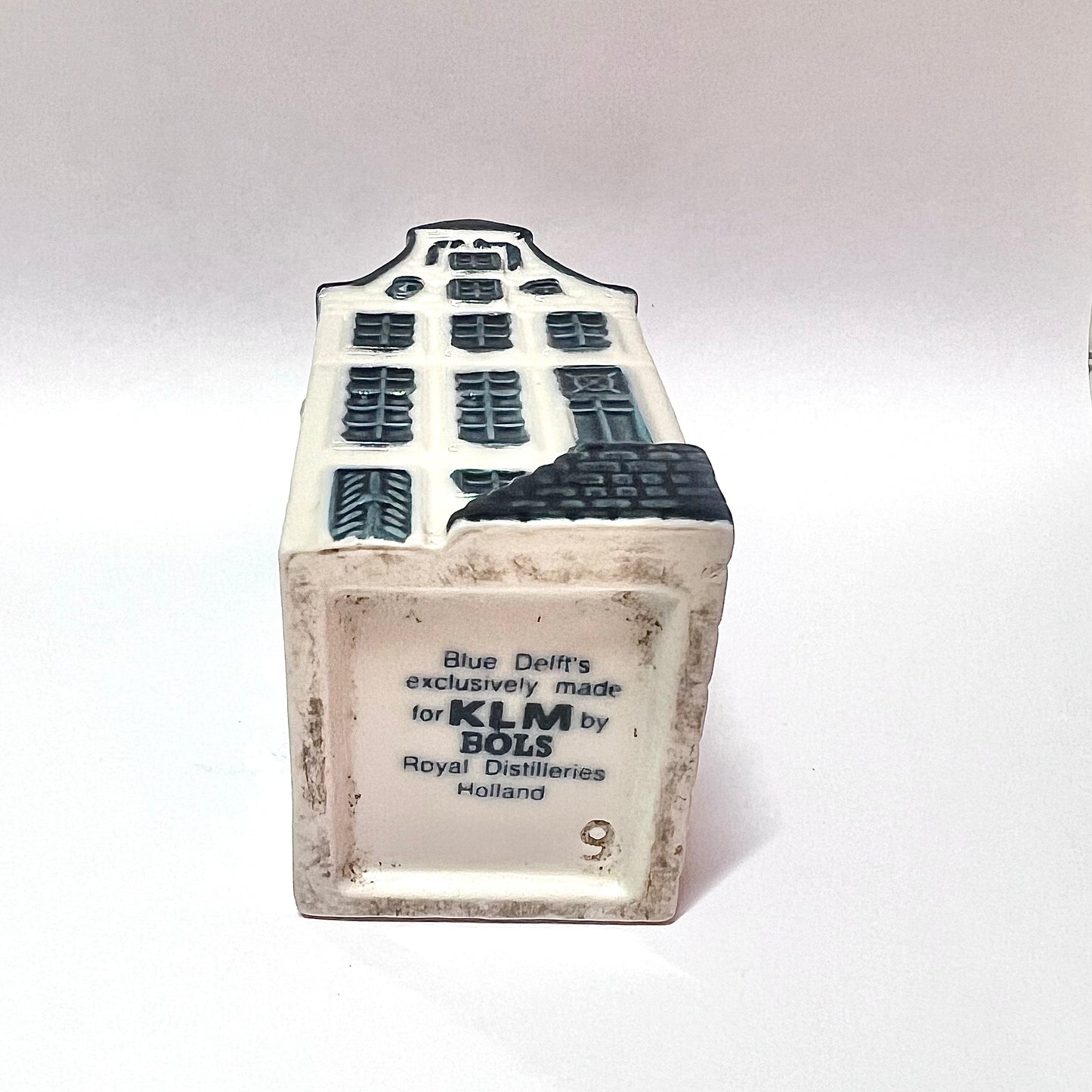 Vintage KLM Delft miniature House 9 novelty decanter