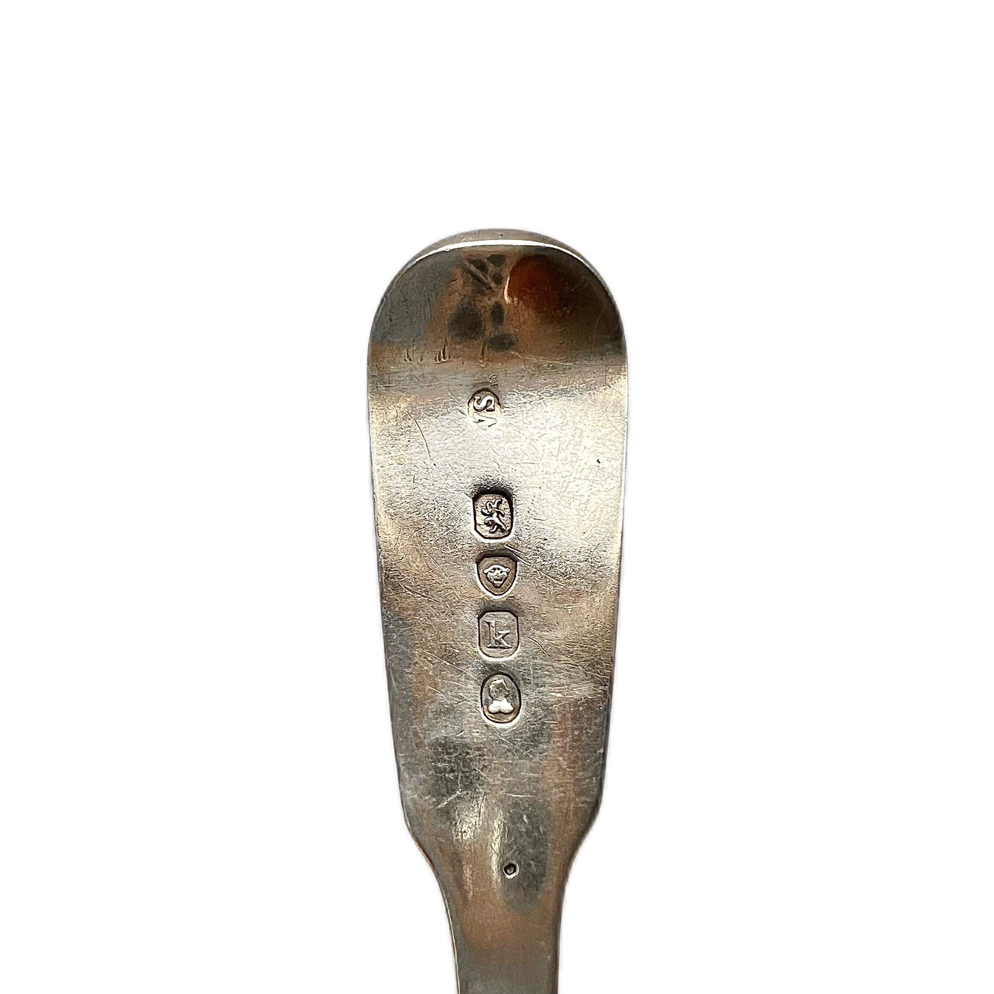 Antique George IV sterling silver spoon. London, 1825, William Seaman