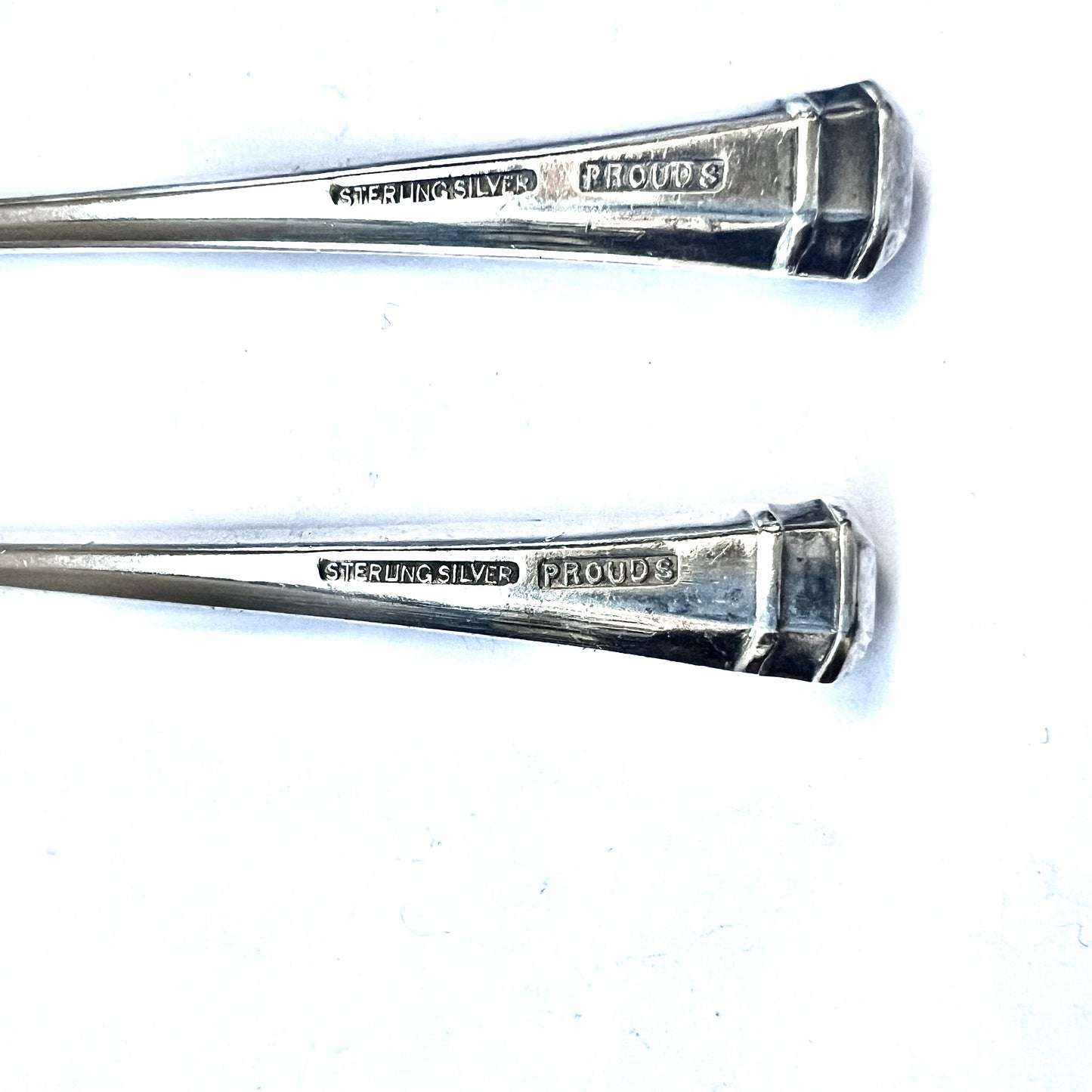 Vintage 20th century set of 6 Australian sterling silver cake forks by Prouds