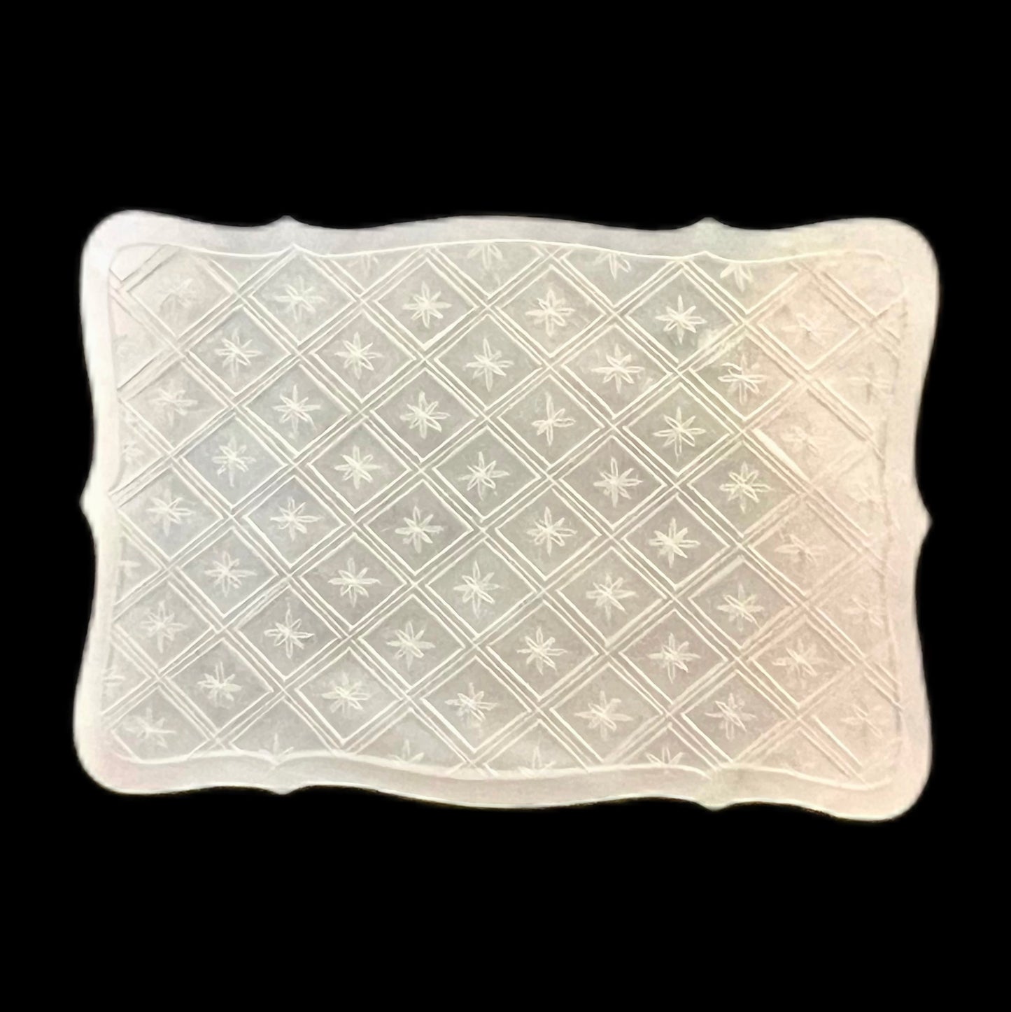 Antique Regency period crested rectangular mother-of-pearl gaming token