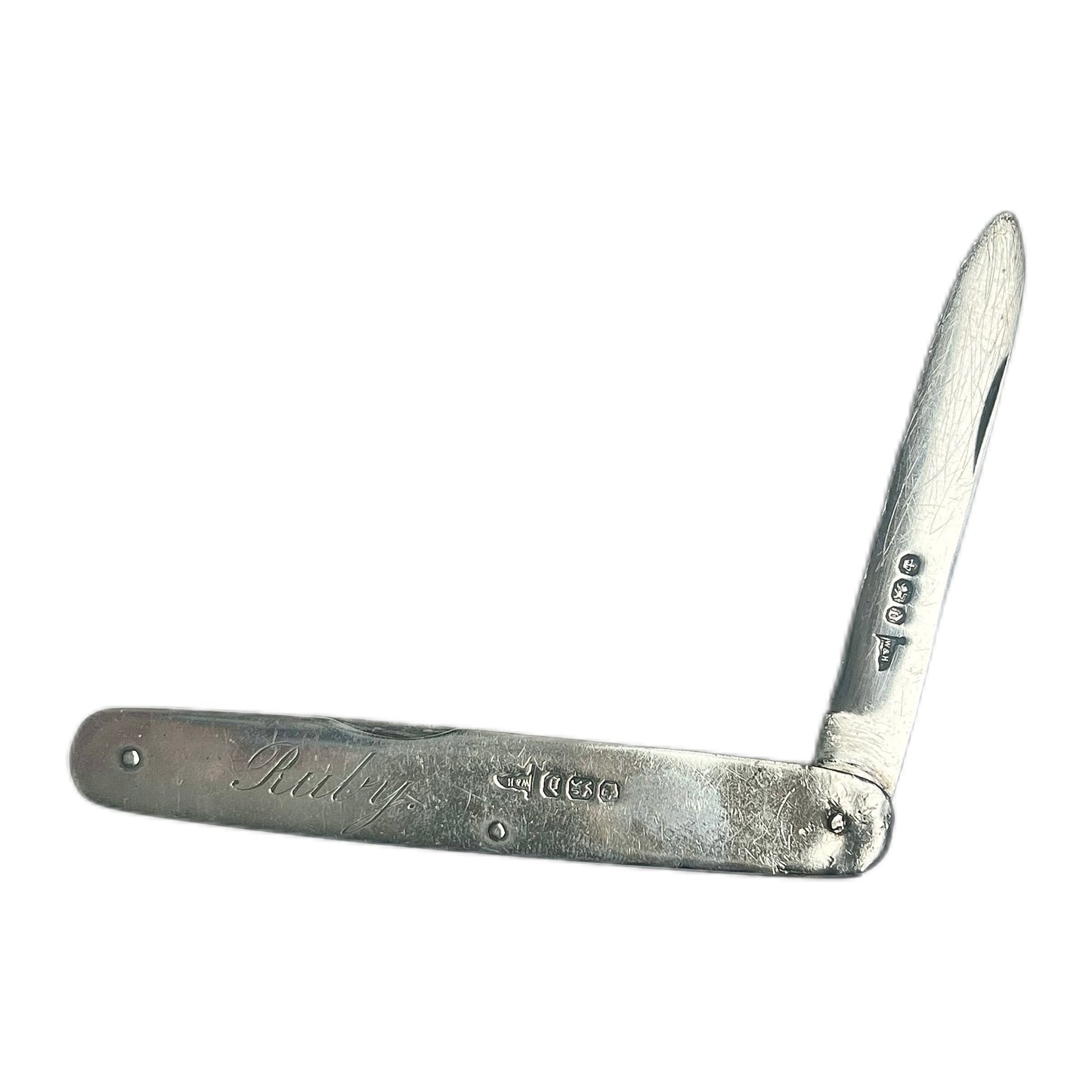 Late Victorian Walker & Hall sterling silver pen knife