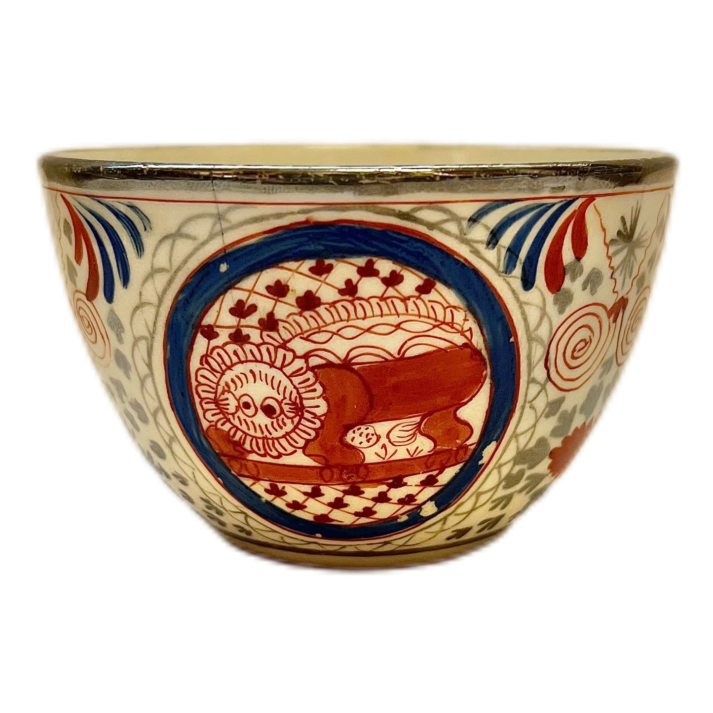 Rare Minton silver lustre Crazy Cow or Bengal Tiger teacup