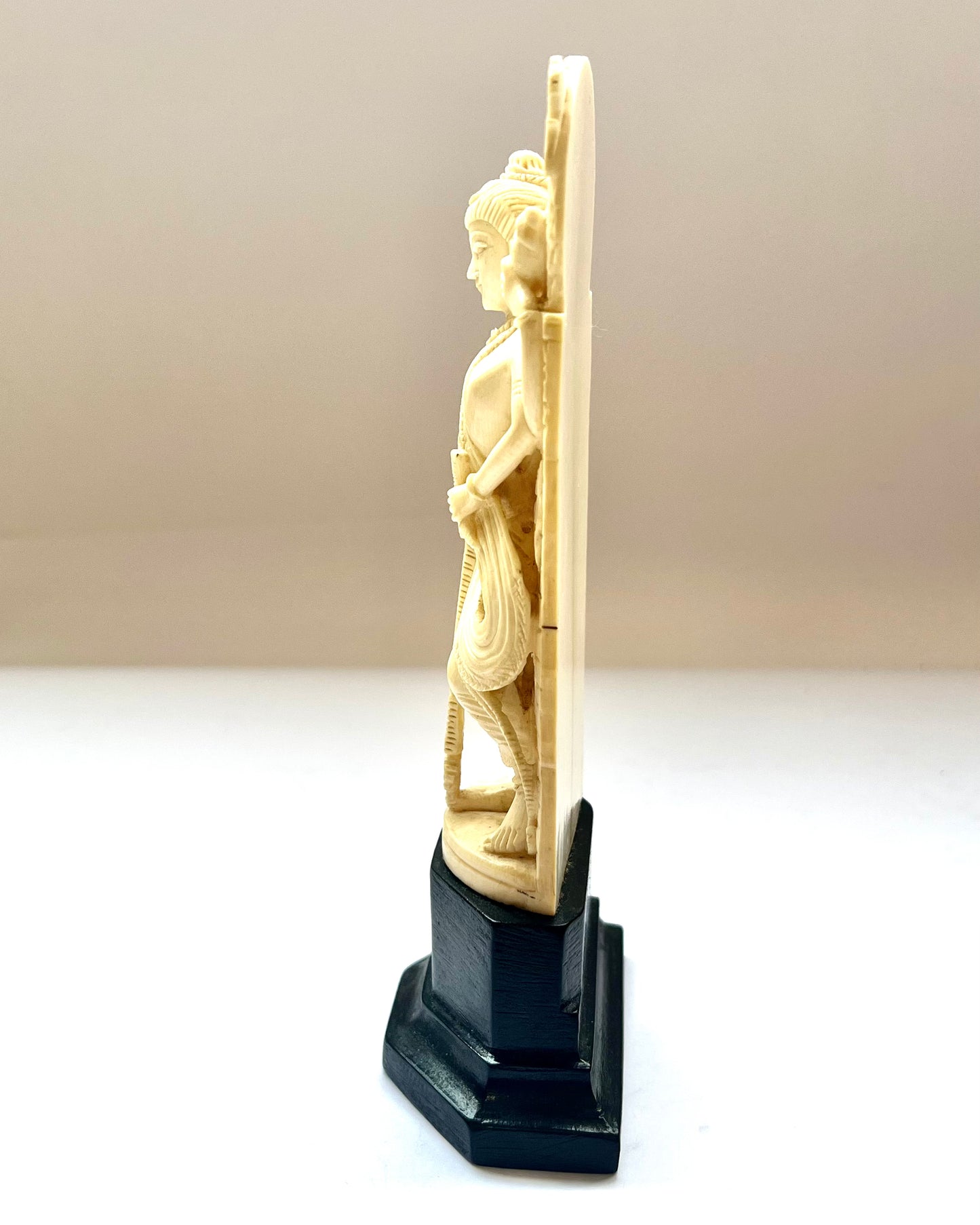 19th century Indian ivory carving depicting the goddess Lakshmi