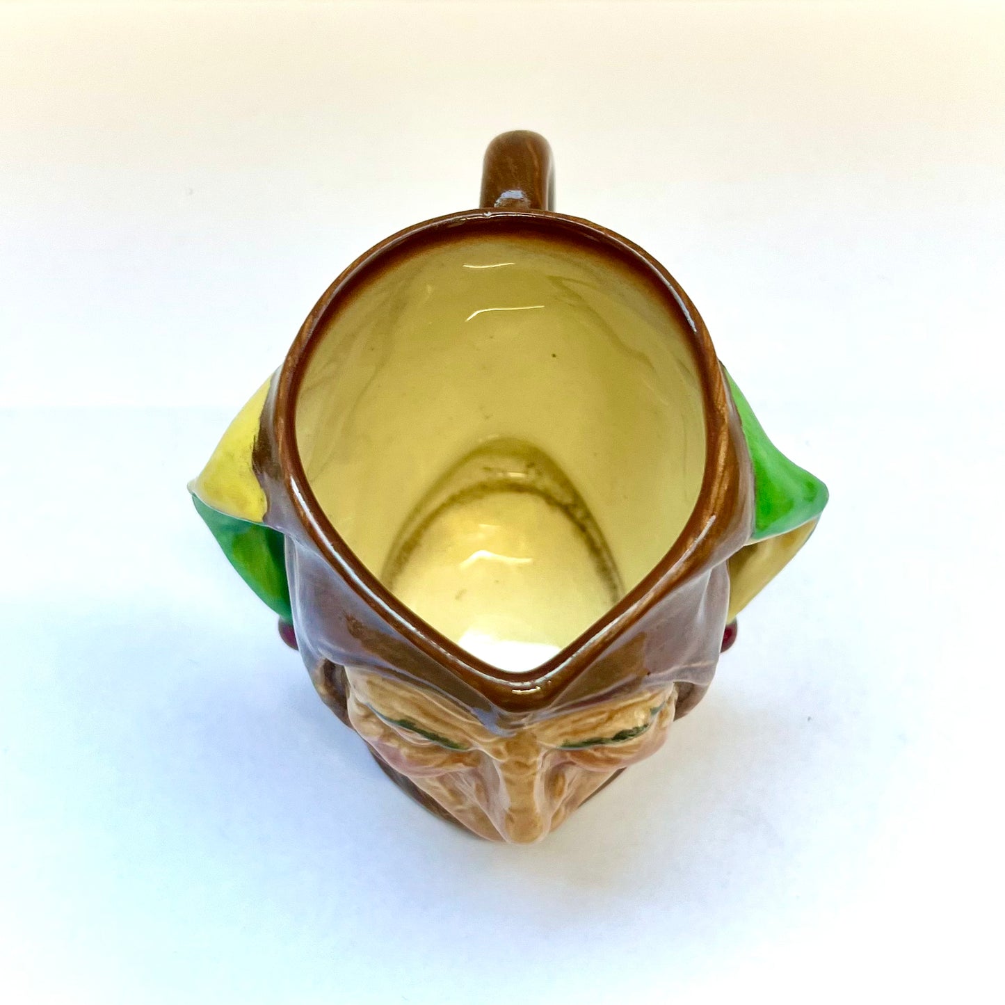 Copia de la jarra Toby vintage Royal Doulton Jester, circa 1939-1955, diseñada por Charles Noke