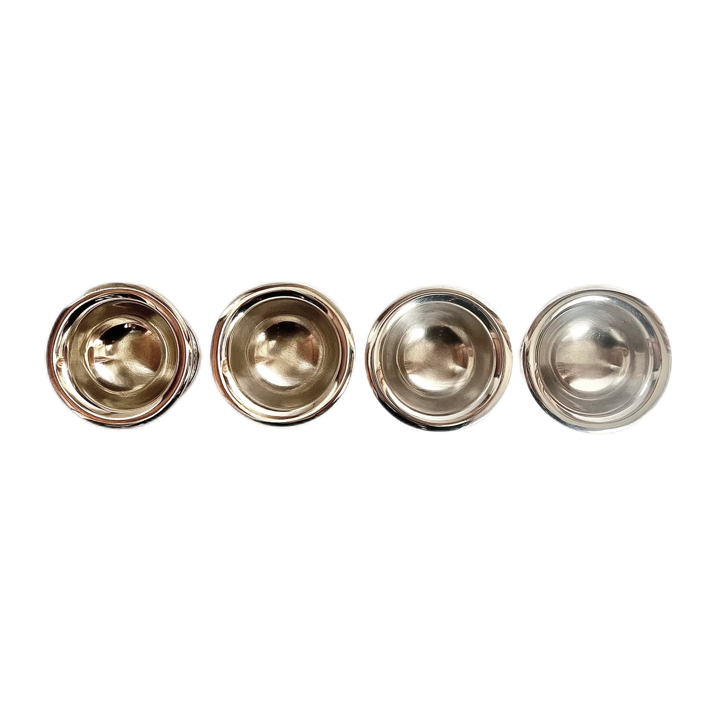 4 crested sterling silver George III salt cellars, John Wakelin & Robert Garrard