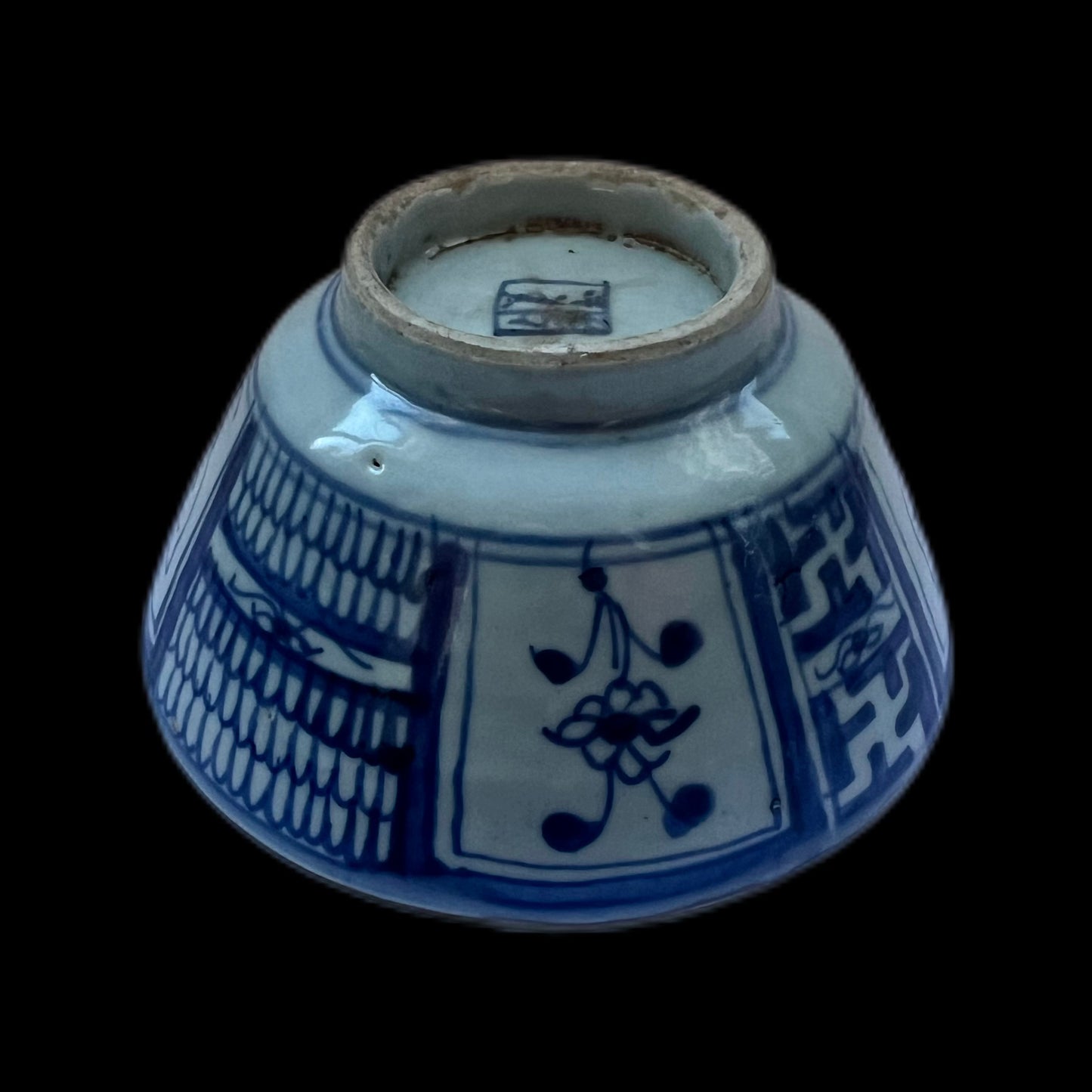 Cuenco Swatow chino antiguo del período Kangxi del siglo XVIII