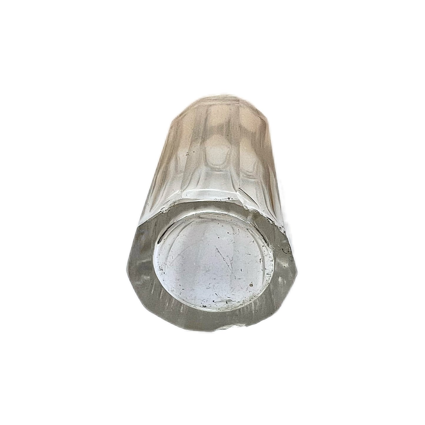 Antique Edwardian cut glass toiletry jar with repousse sterling silver lid