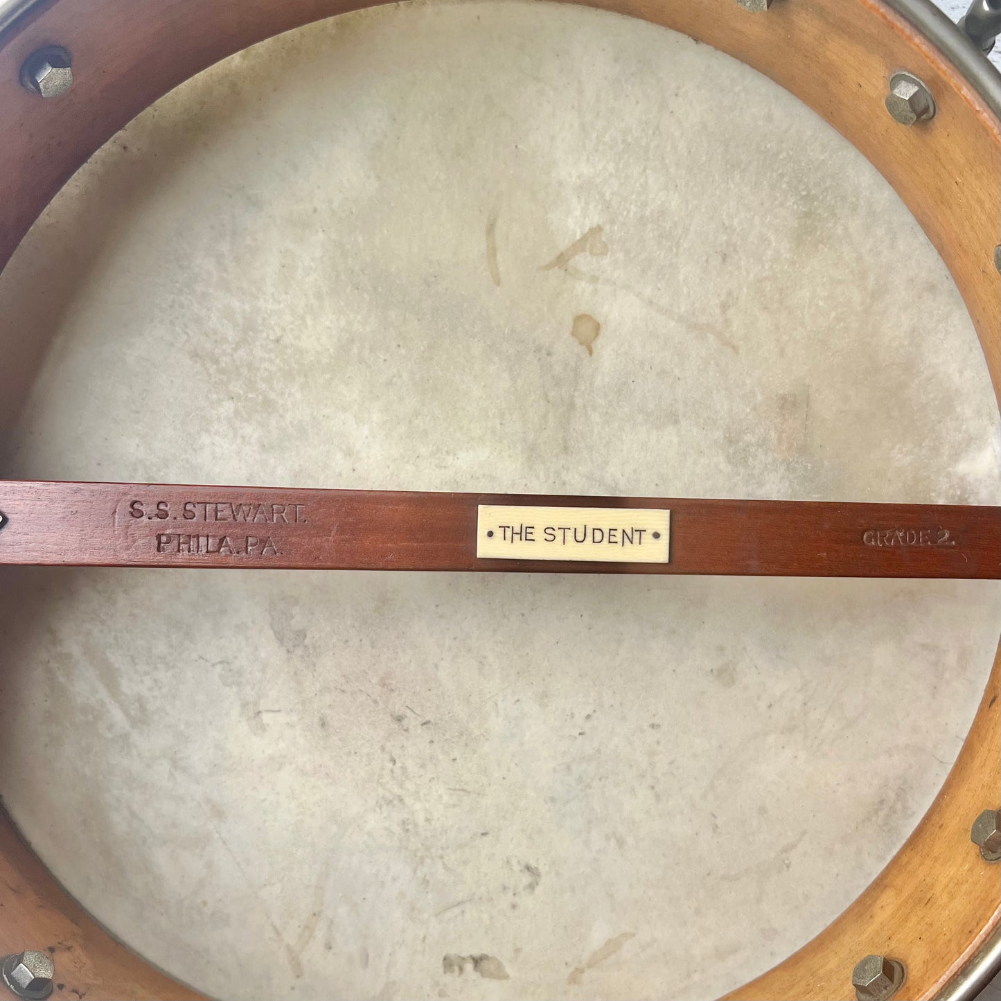 Banjo tenor antiguo y raro de SS Stewart "Student"