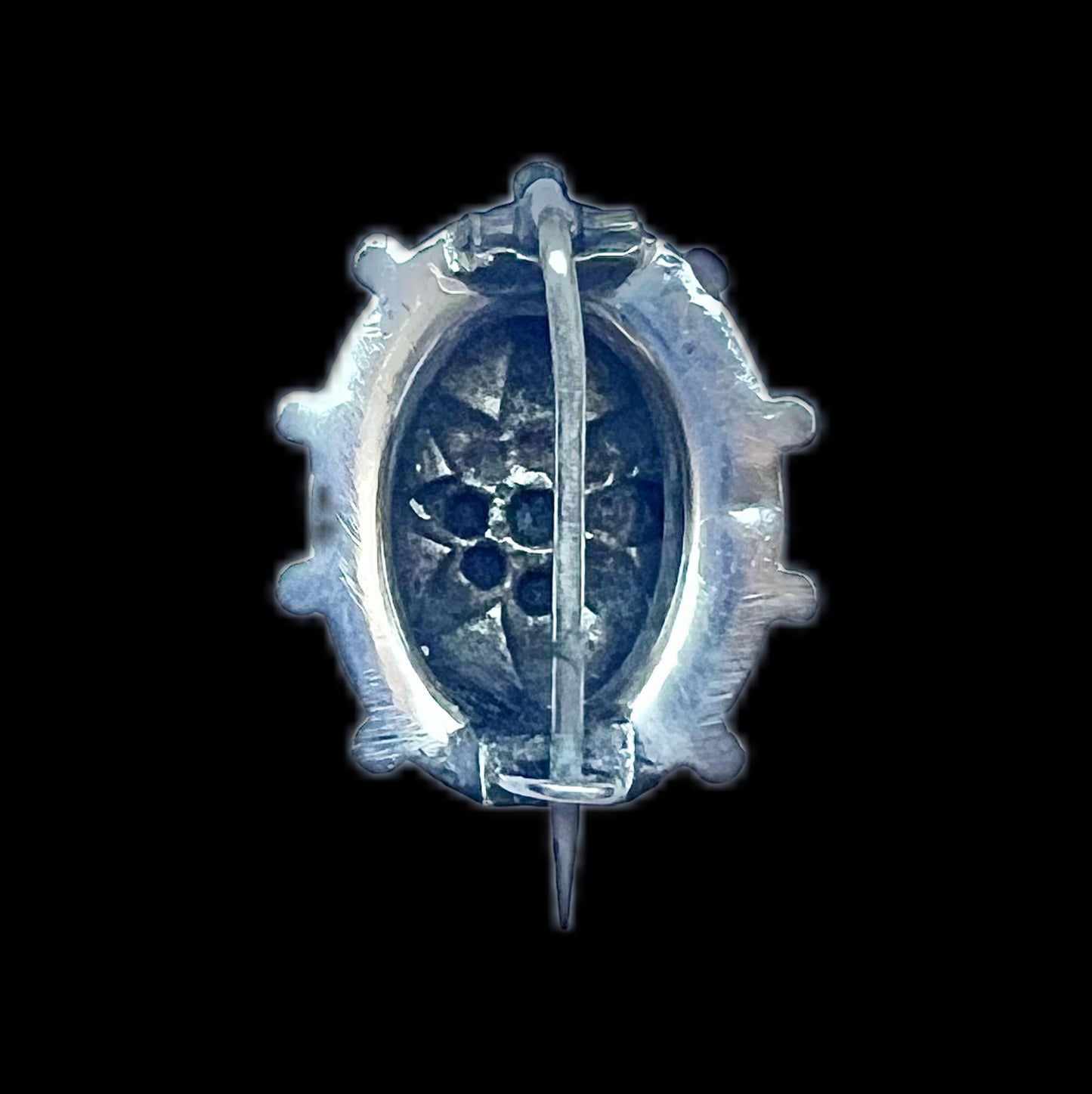 Antique Victorian sterling silver star sweetheart brooch