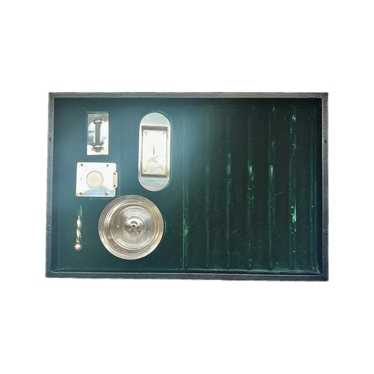 Fine English sterling silver gentleman’s smoking set