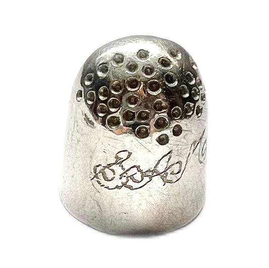 Vintage sterling silver size 32 Thimblelady ring, thimble ring
