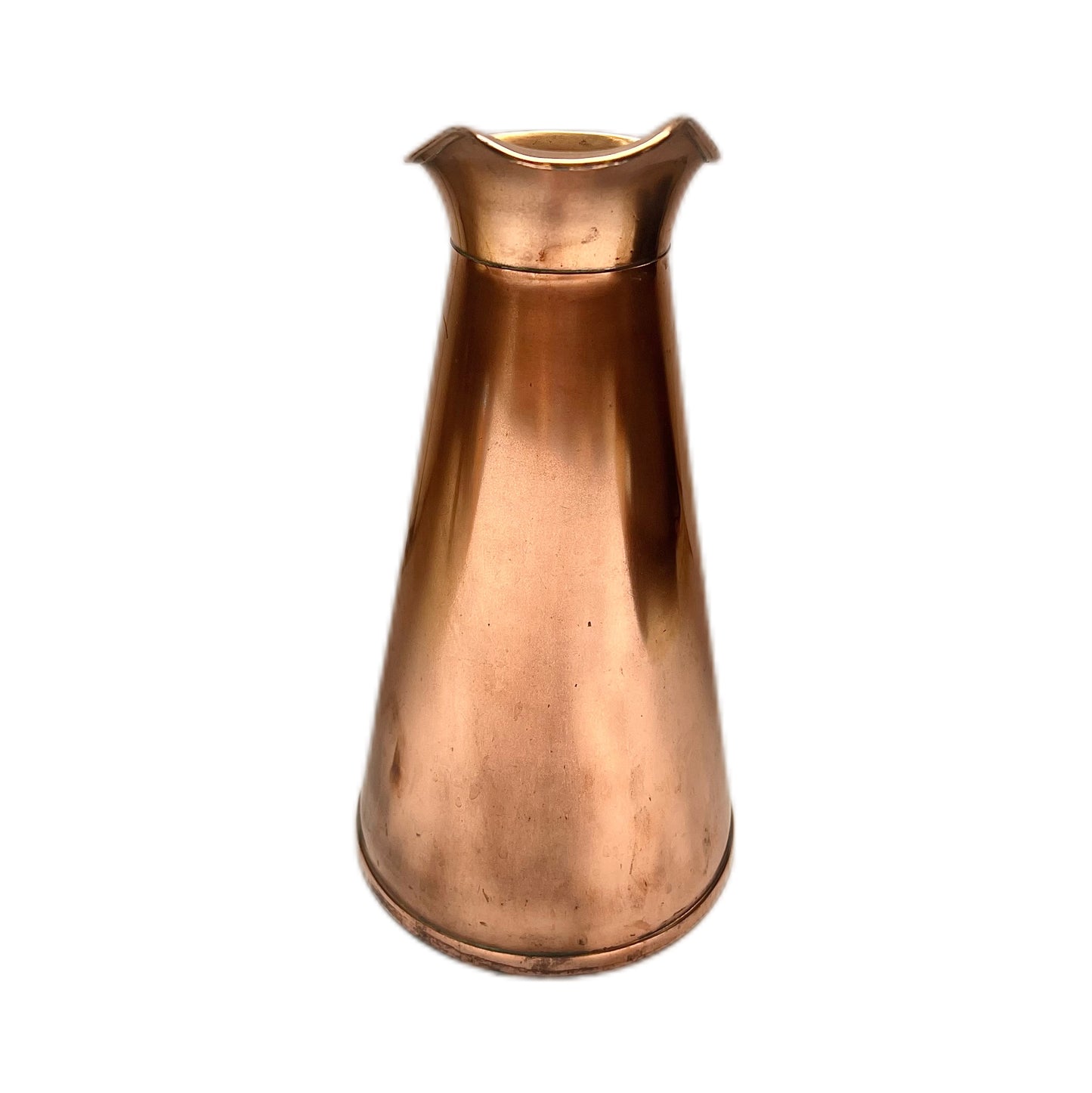 Jarra de cobre inglesa antigua, circa 1900-1920, de Joseph Sankey & Sons