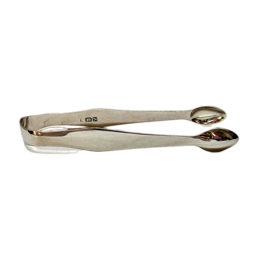 Antique George III sterling silver tongs, Exeter, 1809, Joseph Hicks