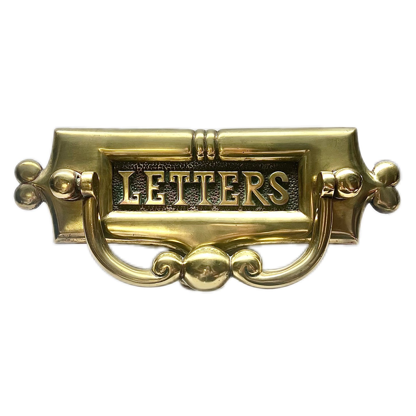 Antique English Arts & Crafts doorknocker and letterbox cover