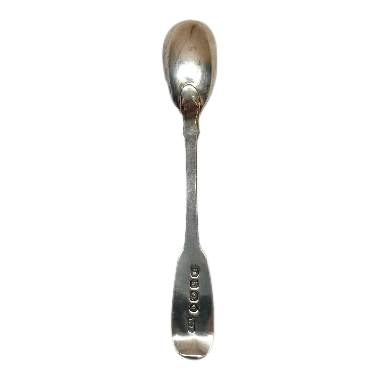 Antique George IV English sterling silver mustard spoon