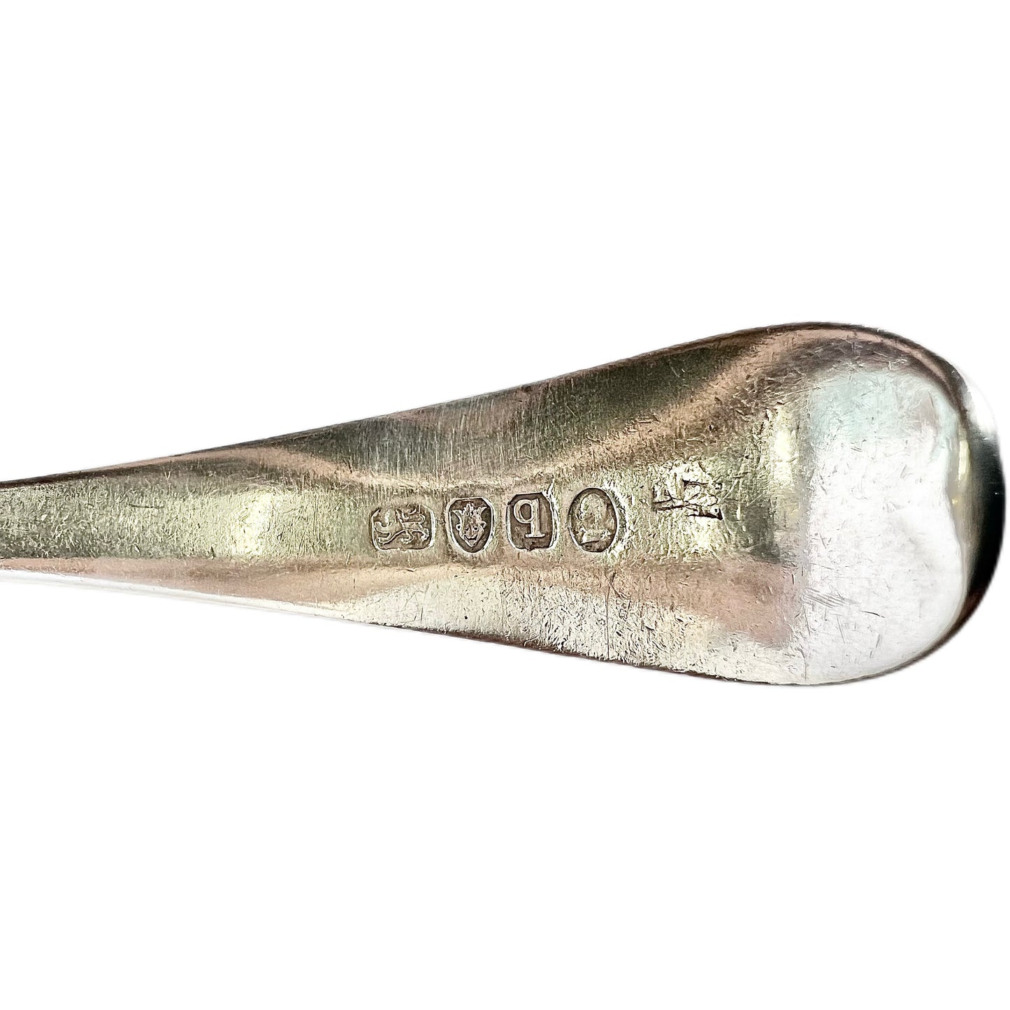 Antique George III sterling silver large table spoon, London 1791
