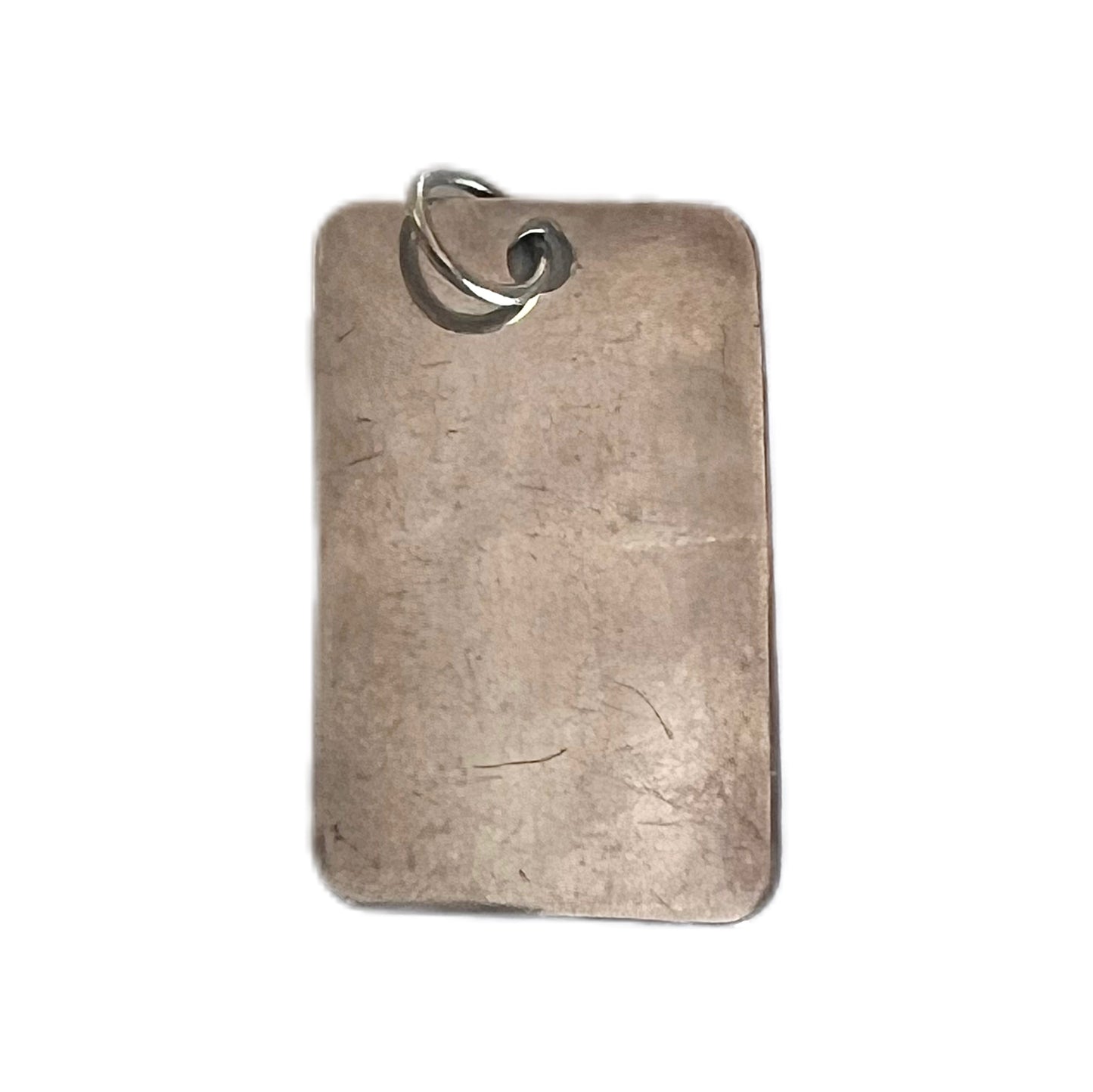 Vintage English QEII sterling silver dog tag pendant