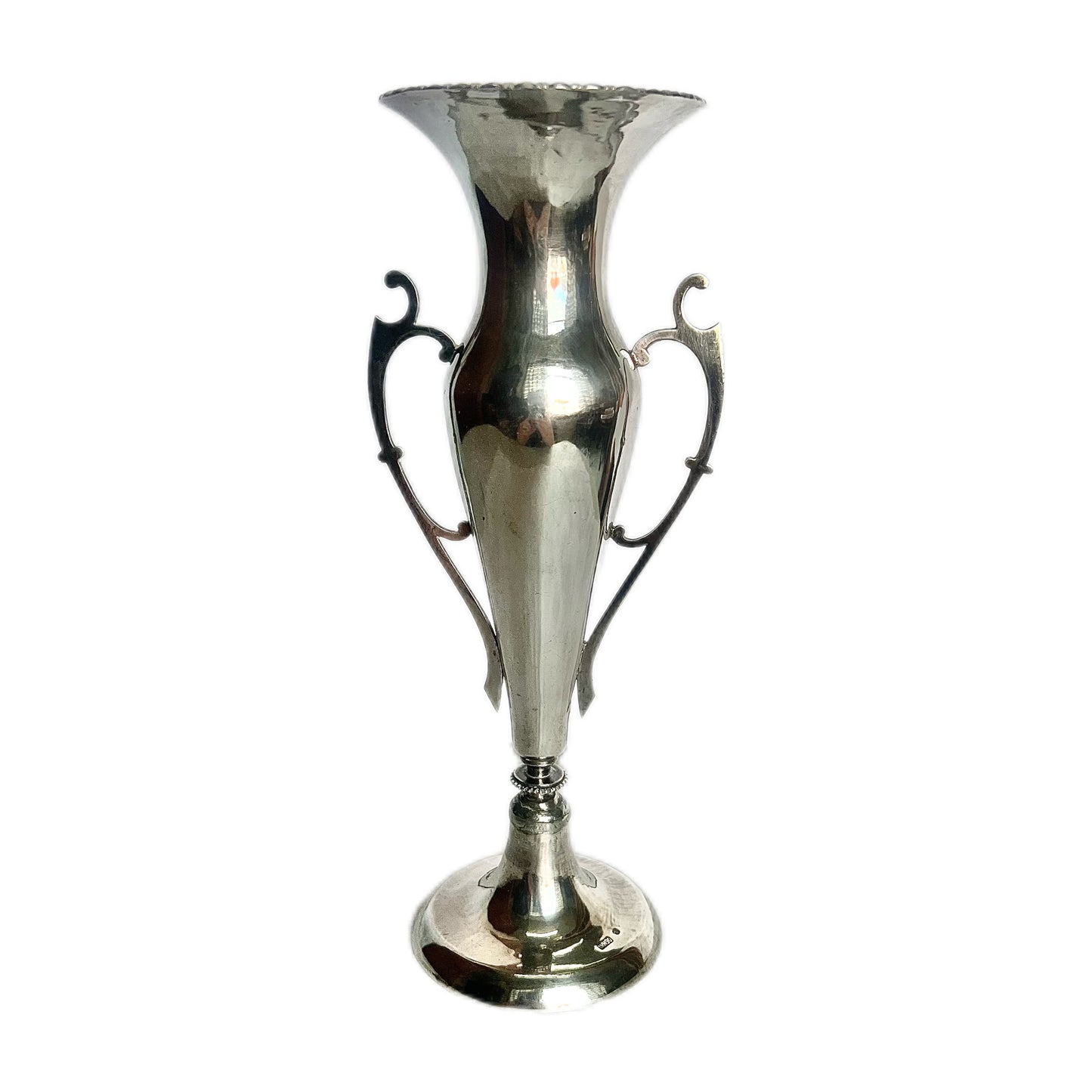 Antique Wang Hing neoclassical Chinese export silver posy vase