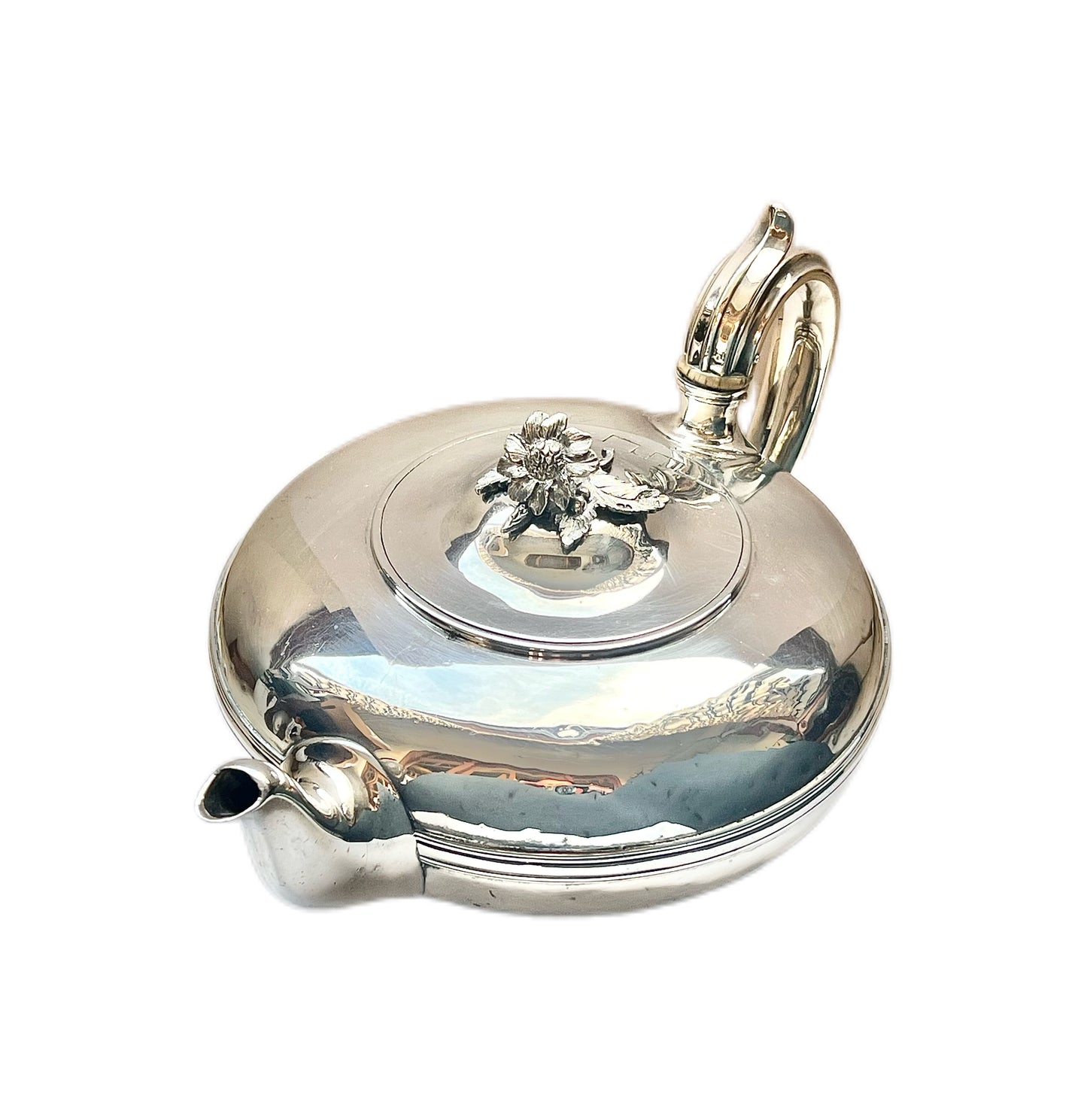 Antique William IV Garrards sterling silver teapot, London, 1830