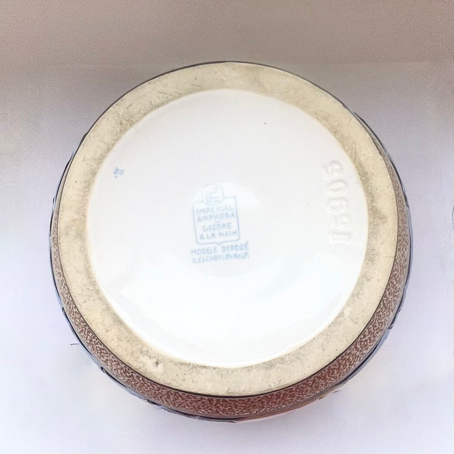 Jarrón ánfora imperial checa Art Déco, circa 1920-1930