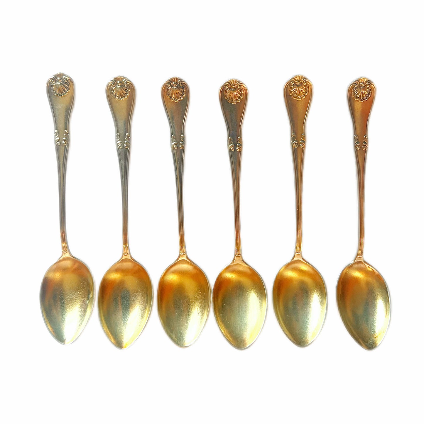 Set of 6 20th century Norwegian .830 gilt silver cocktail spoons, J Tostrup, Oslo