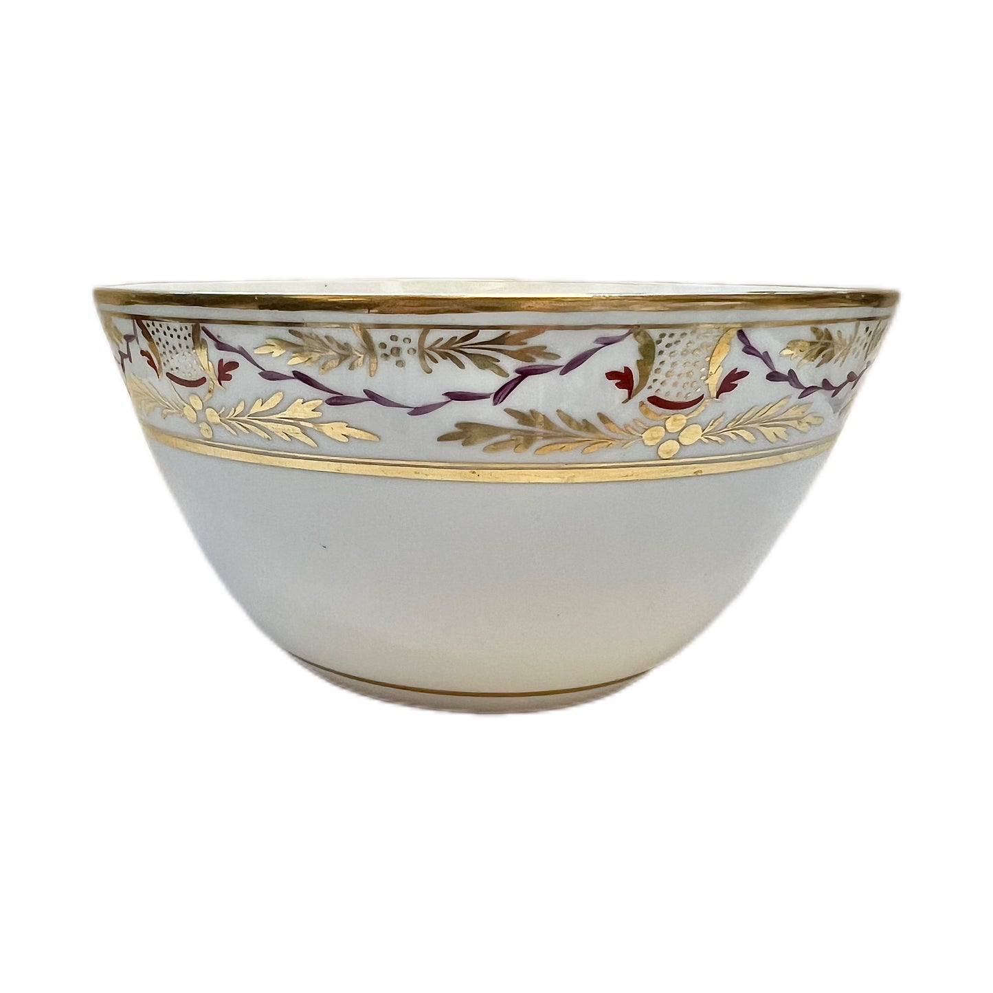 Early 19th century Minton serving bowl with gilt floral pattern circa 1805 to 1816.