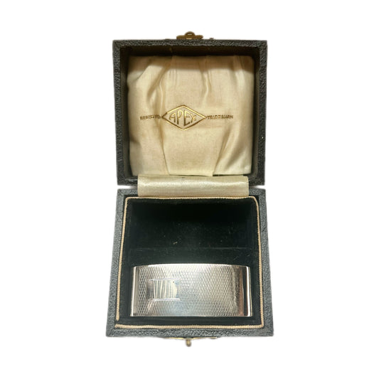Vintage Australian sterling silver napkin ring in original case by Apex