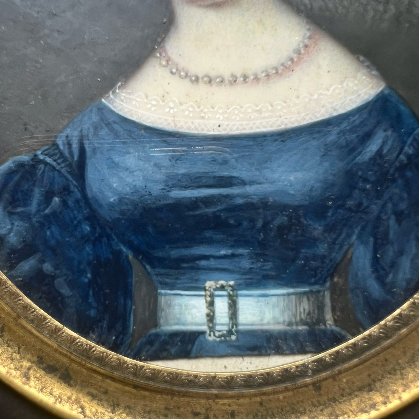 Rare and Important antique 19th century Miniature of Lise Joubert, wife of Didier Numa Joubert