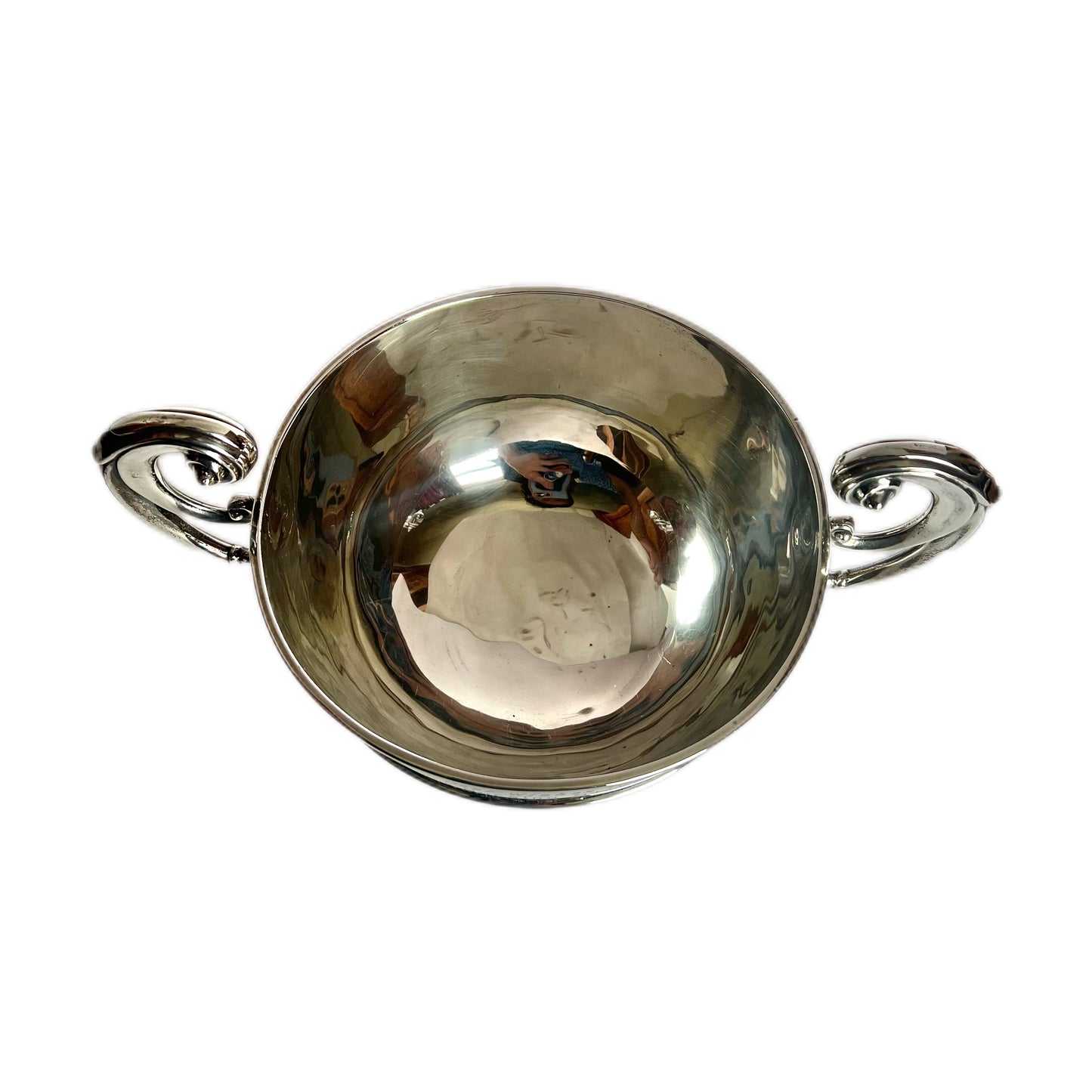 Antique sterling silver twin-handled presentation Rosebowl