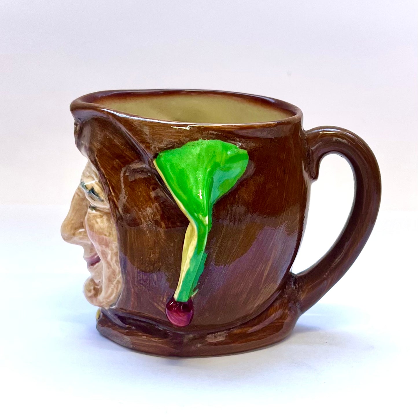 Copia de la jarra Toby vintage Royal Doulton Jester, circa 1939-1955, diseñada por Charles Noke