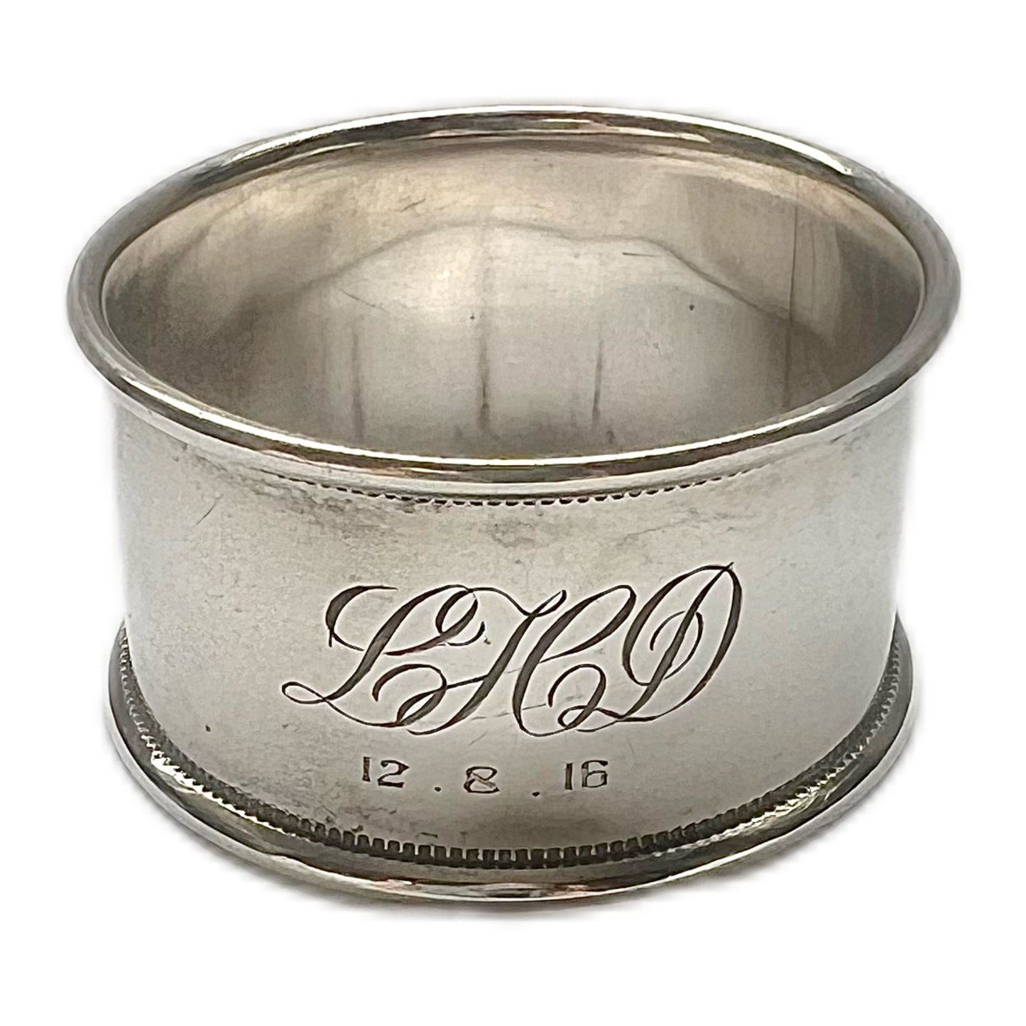 Servilletero antiguo de plata esterlina australiana de principios del siglo XX de FJ Mole